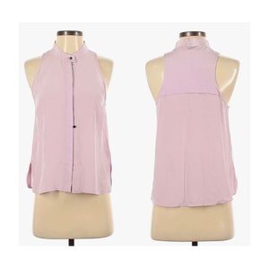 VERONICA BEARD 100% SILK SLEEVELESS SHELL BLOUSE / SIZE 1-XS / BLUSH PINK